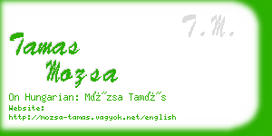 tamas mozsa business card